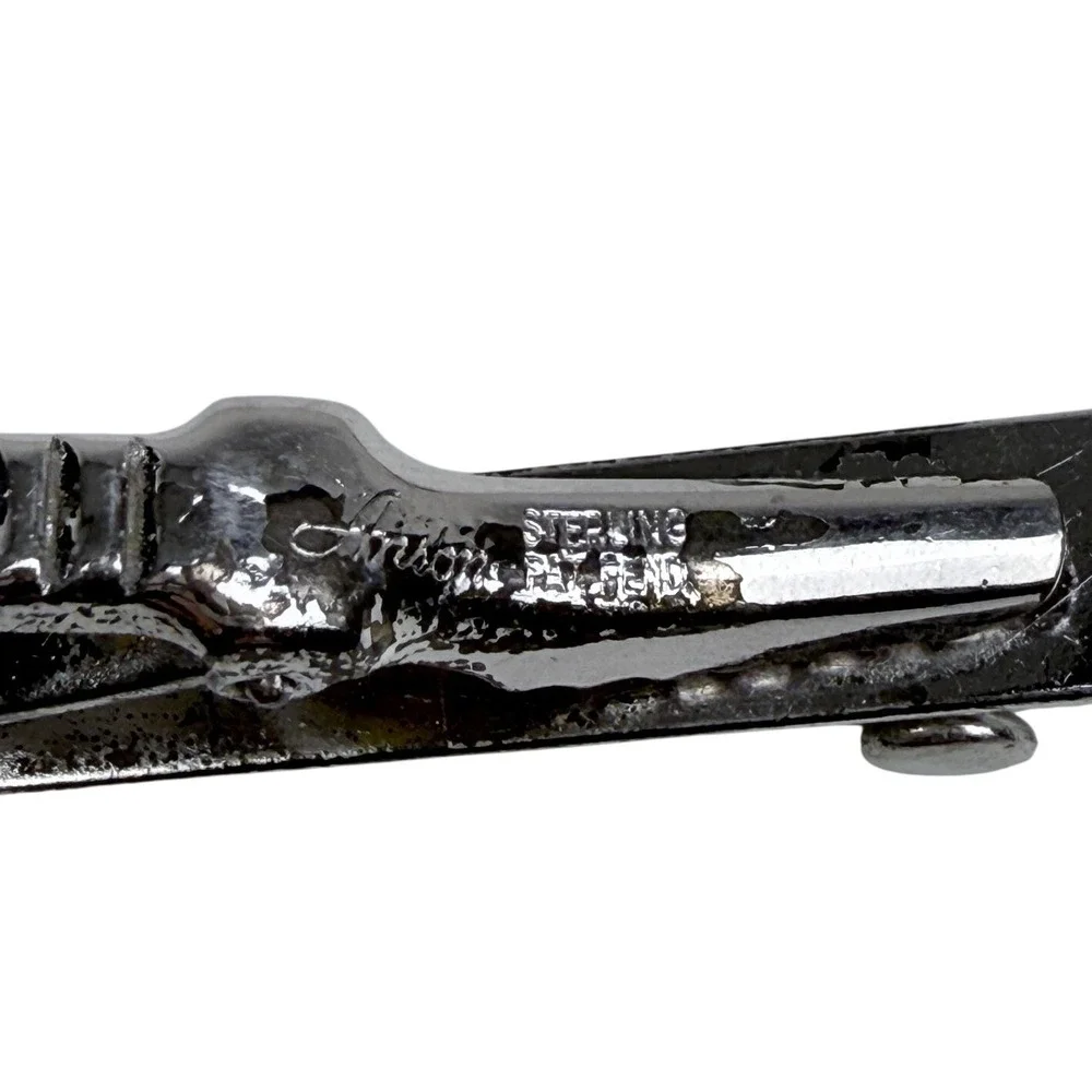 Anson Gavel Tie Bar Mens Sterling Silver Judge Law
